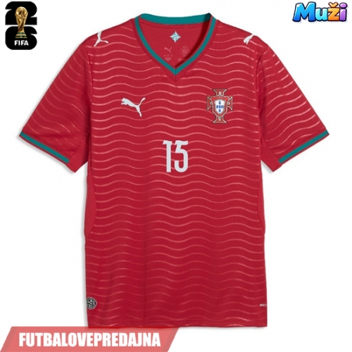 Lacne Muži Futbalové dres Portugalsko Joao Neves #15 MS 2026 Krátky Rukáv - Domáci